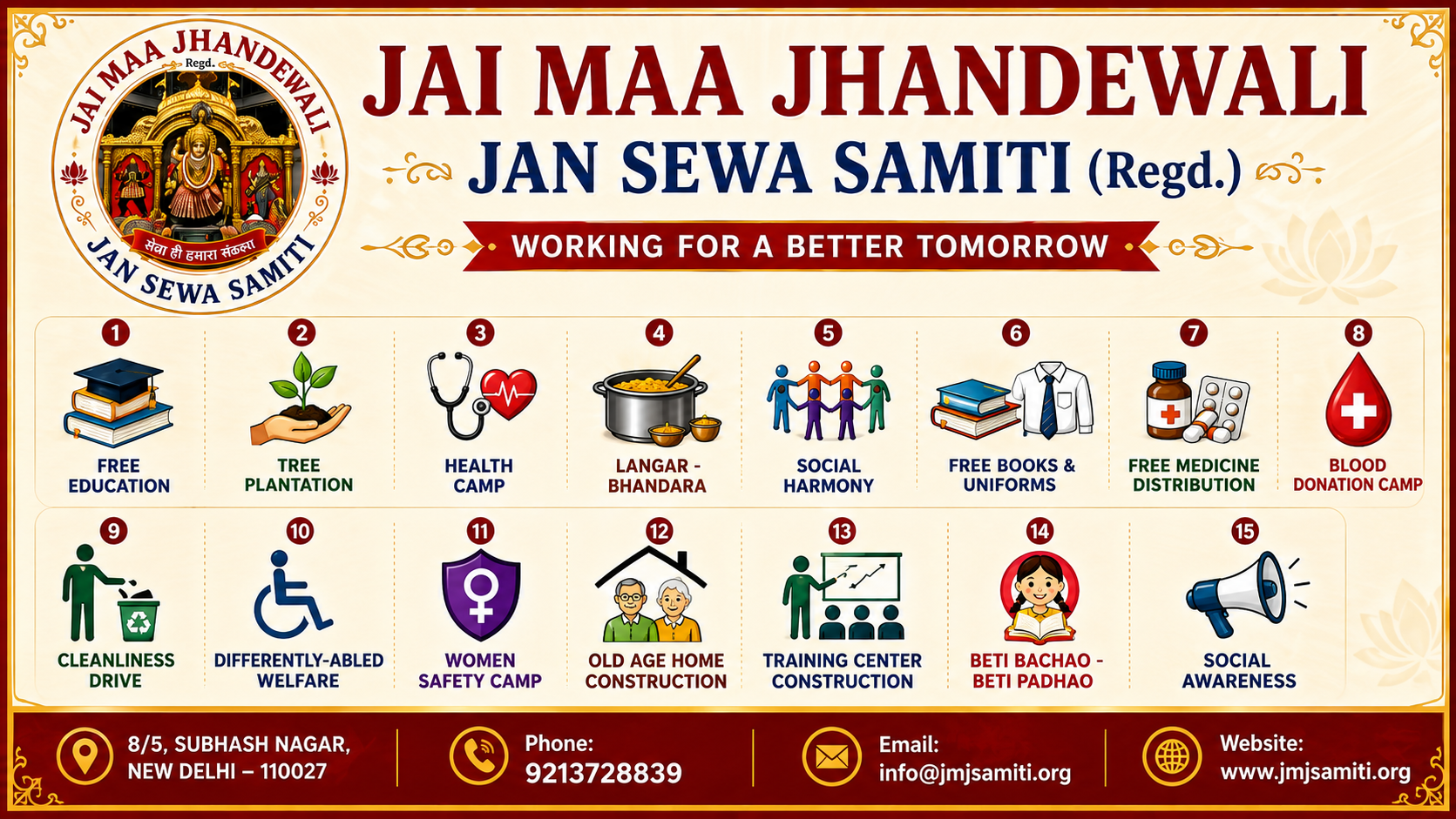 Jai Maa Jhandewali Jan Sewa Samiti Officially Registered in Delhi
